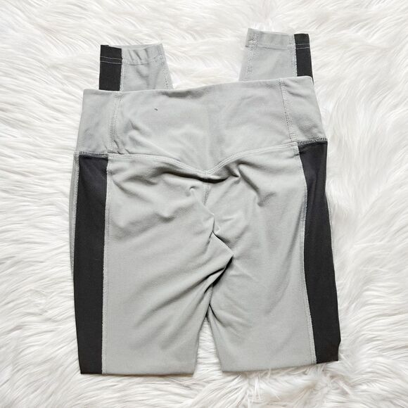 Nike Dri Fit Athletic Low Rise Full Length Leggings Two Tone Grey Size XS - Picture 3 of 5